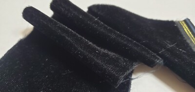 3' Triple Plush Velvet Fabric BLACK 45'' wide Acetate/Nylon CRAFTS COSTUMES DECOR
