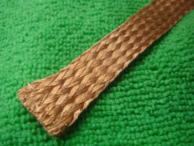 4mX18mm 0.8'' Copper Braided Cable Wire Circle Flat Shielding Cover Sleeve,112A