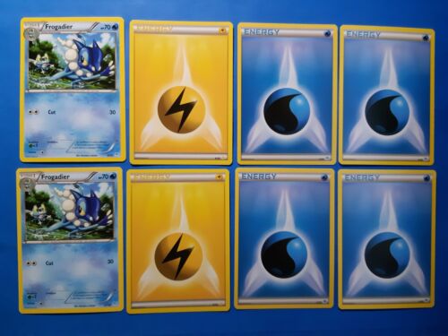 2x Frogadier 6/30 or 21/30, 2x Lightning Energy, 4x Water Energy (various #s) LP