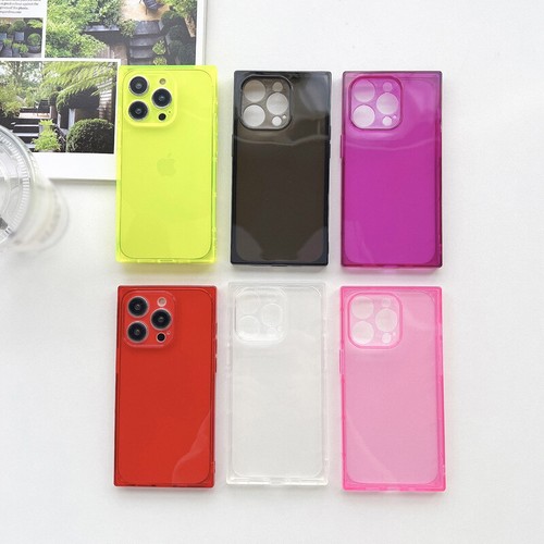 For iPhone 16 Pro Max 13 14 15 Pro Max 12 11 Candy Color Clear Soft Case Cover - Picture 3 of 20