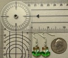 GREEN TULIP FLOWER GLASS BEAD EARRINGS with Sterling Silver Ear Wires — photo 3