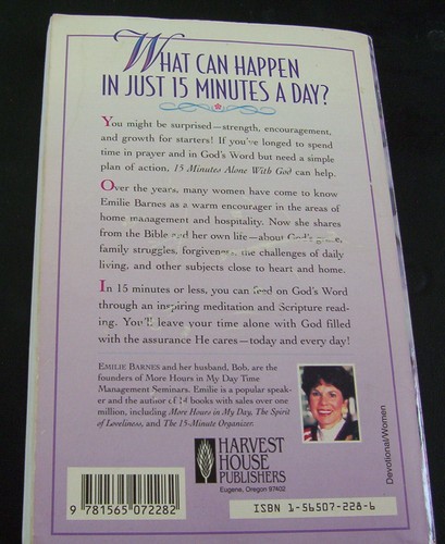 15 Minutes Alone with God by Emilie Barnes devotional Christian 1994 Signed - Picture 2 of 2