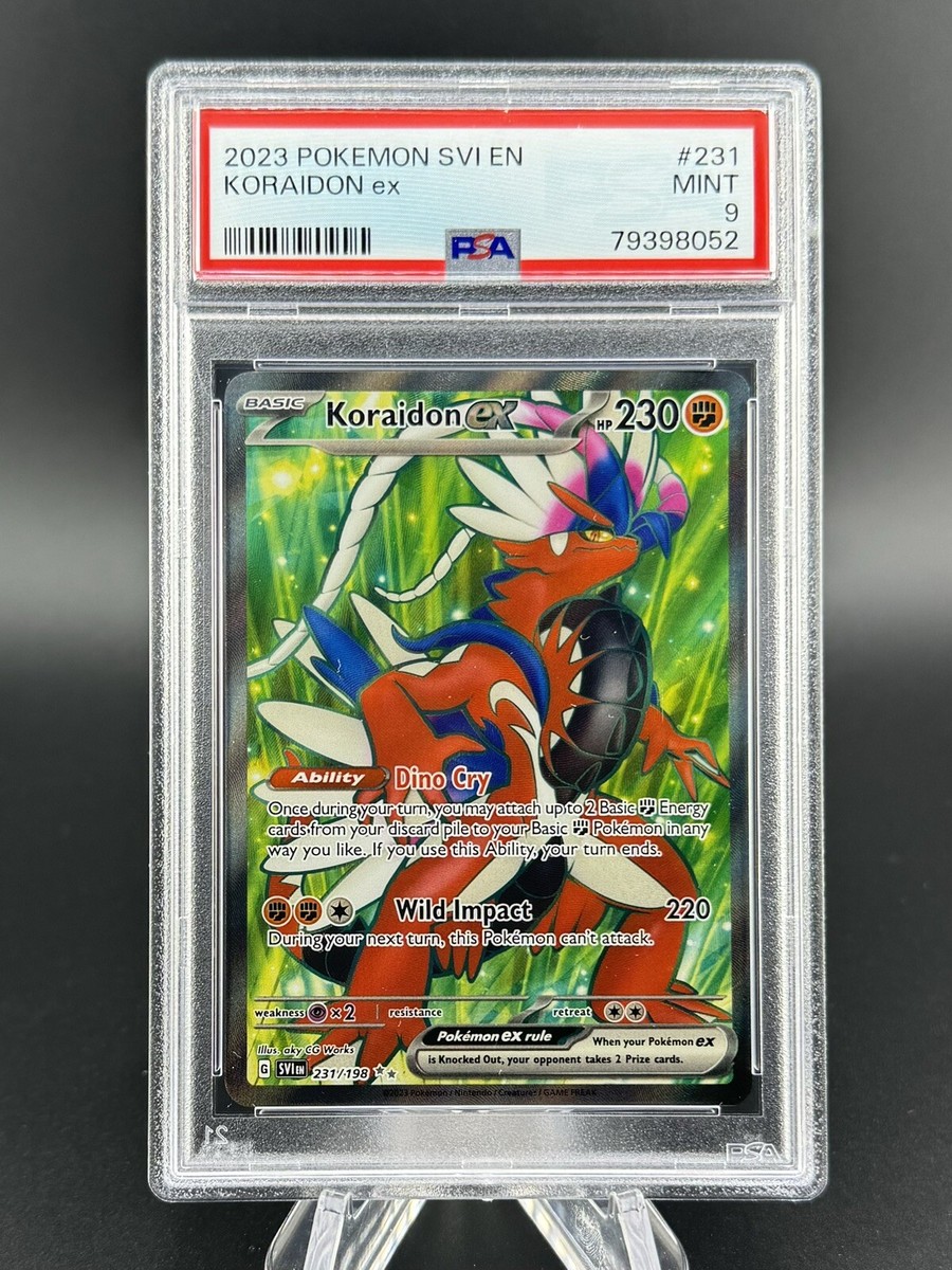 PSA 9 MINT Koraidon ex 231/198 Scarlet & Violet FA Ultra Rare Holo