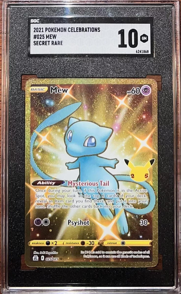 Shiny Mew 025/025 Secret Pokemon Celebrations NM