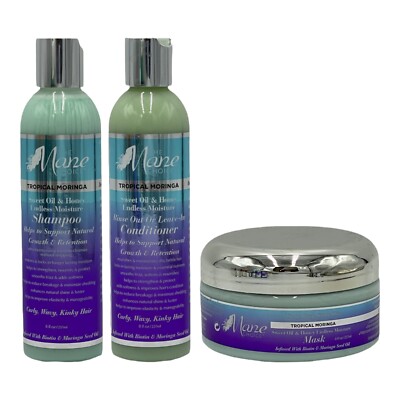 The Mane Choice Tropical Moringa Sweet Oil & Honey Shampoo Condoner Mask Trio