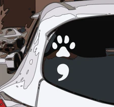 Semi Colon Pet Print Suicide Awareness Vinyl Decal / Sticker Many Colors