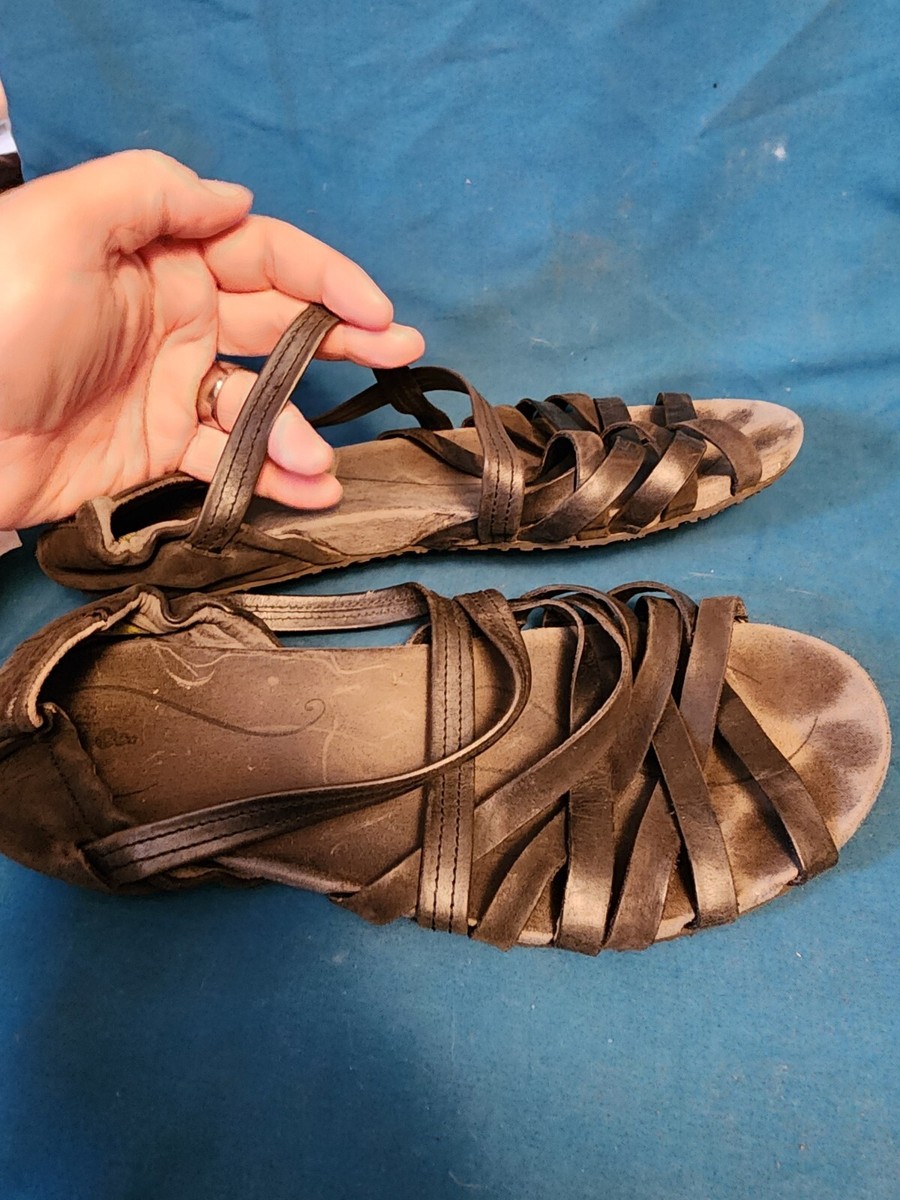 Ahnu Maia Strappy Sandals Women's Size 11 Black AI2406BLK EUC