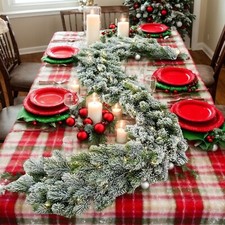 Christmas Garland Flocked Garland Snow Pine Garland 78 inch Christmas Christm...