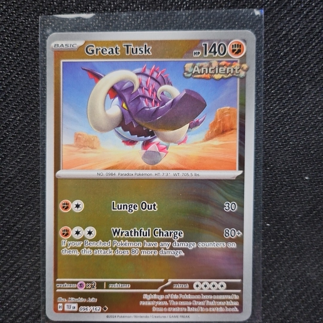 Pokémon TCG Great Tusk 4x Playset 097/162 - Temporal Forces 1 Reverse