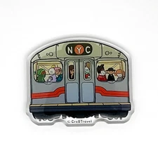 New York City Subway Acrylic Magnet NYC Souvenirs Gifts 