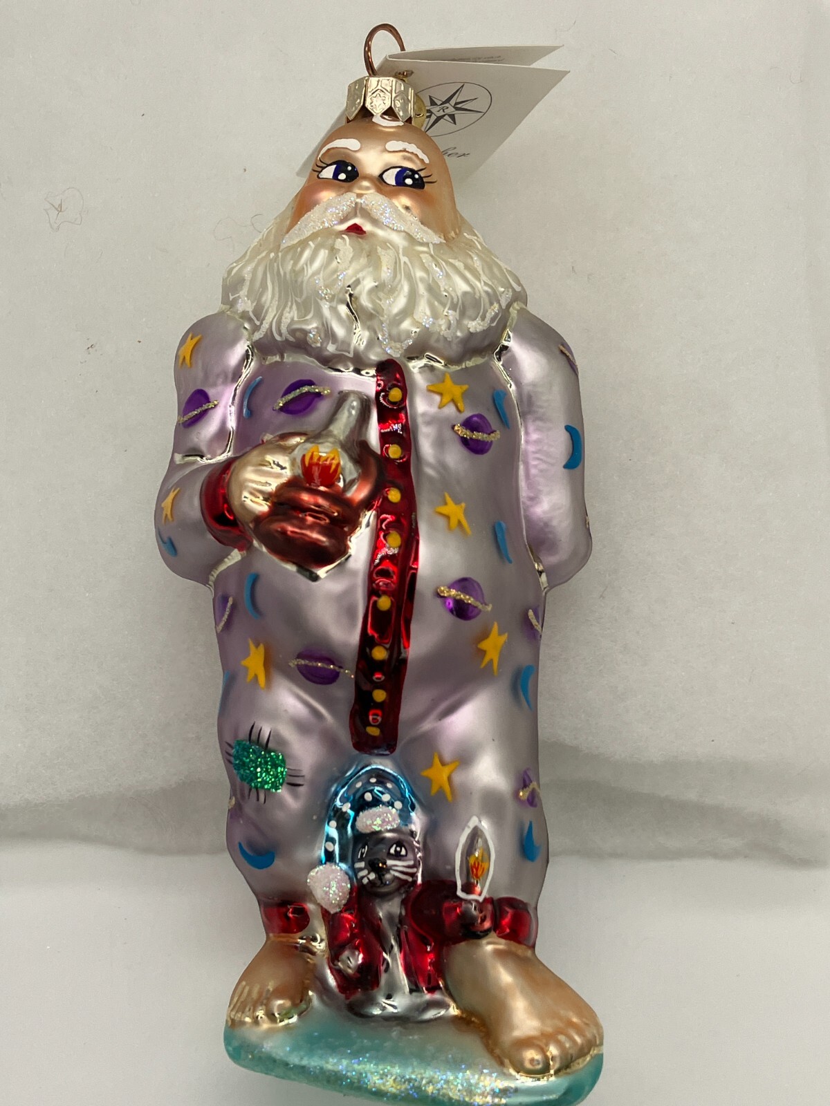 Vintage NEW Christopher RADKO 2000 SANTA JAMAS Glass Ornament 00-281-0 PolandBig
