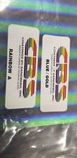 CBS by Sandberg Dichroic Glass Blue/Gold rainbow-A custom half sheet