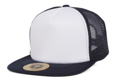 Top Headwear Adjustable Trucker Caps - Navy/White