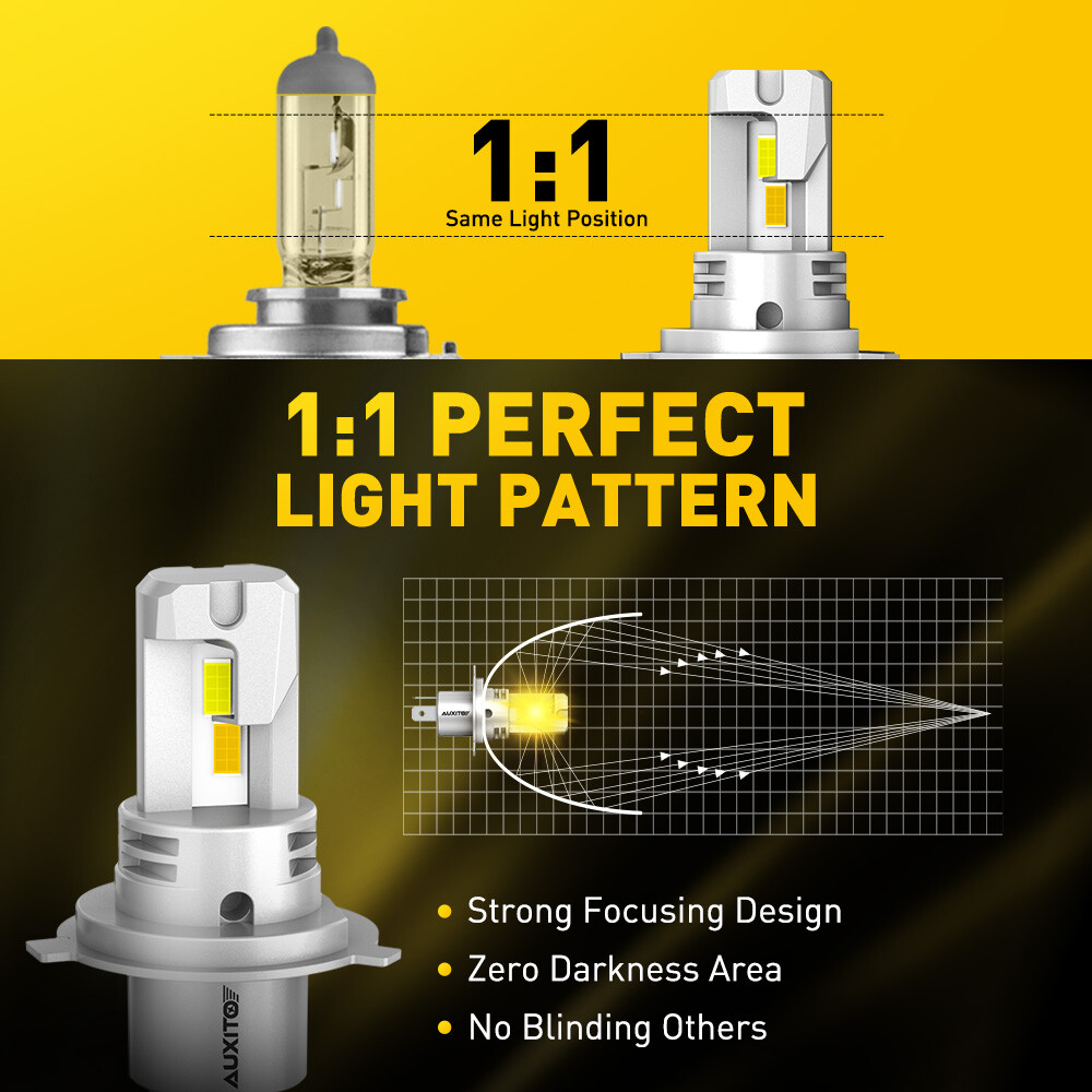 Dual Color H4 9003 Headlights LED Bulb Kit 200W Super Bright