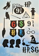 Troquelado Harry Potter Tarjeta Toppers Gryffindor Slytherine Dobby Clasificador Sombrero Snitch