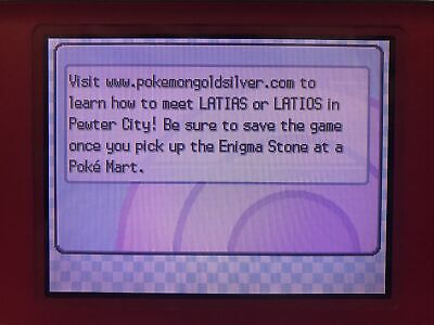 Pokemon Enigma Stone Latias Latios Event Distribution for