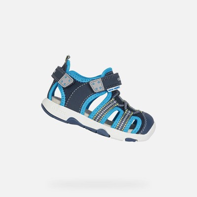Geox Sandalo a ragnetto da Bambino Multy Boy, chiusura a strappo, Navy, Blu  | eBay