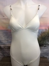 NWT Cupshe Womens One Piece Swimsuit Size XS Textured White