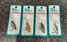 * THE REEF RUNNER * CICADA 1/4 OZ ' LOT OF 4 '- JIGGING/TROLLING/CASTING