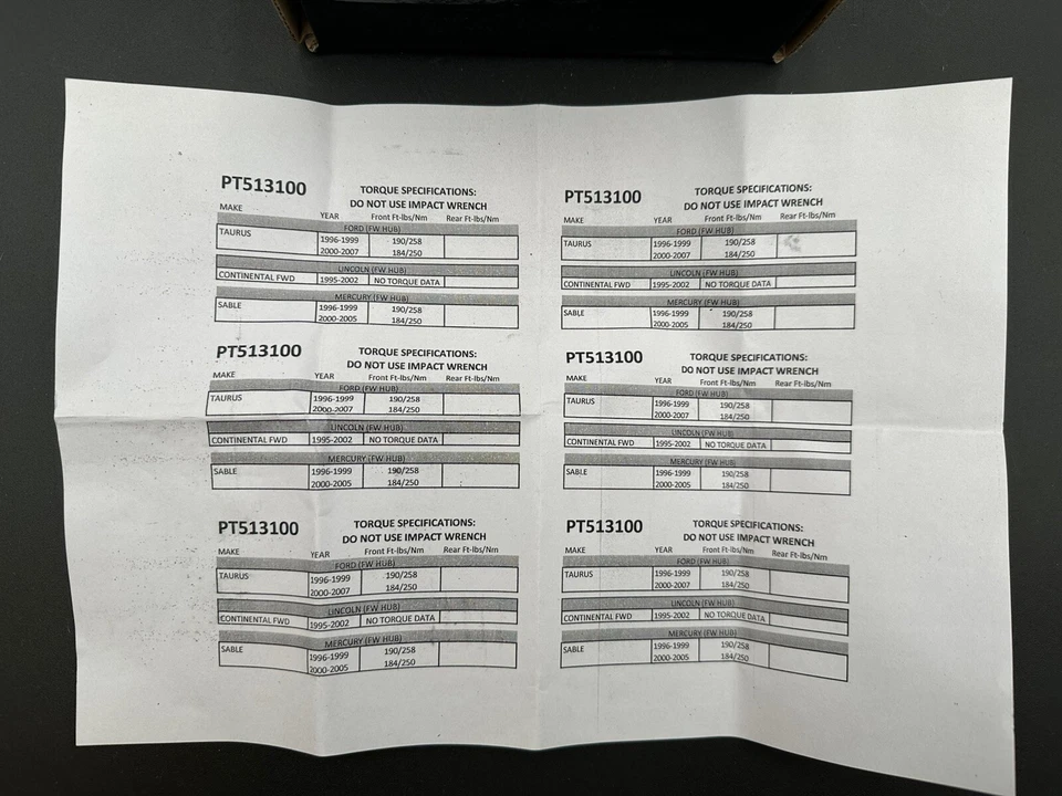 Front Wheel Hub Bearing for Ford Taurus Mercury Sable Lincoln Continental - Image 3 of 4