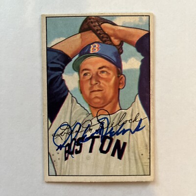 IVAN DELOCK 1951 BOWMAN AUTOGRAPHED SIGNED AUTO BASEBALL CARD 250 RARE