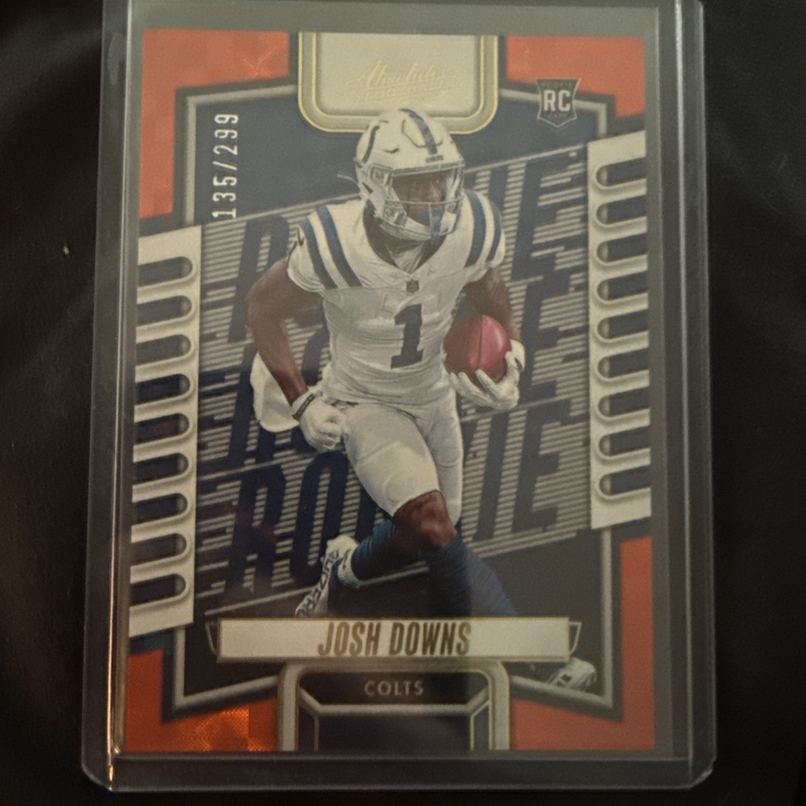 2023 Panini Absolute - Rookies Josh Downs #128 Orange Mosaic /299 (RC)