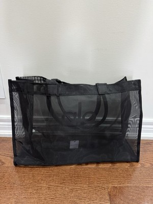 Alo Yoga Sheer Mesh Tote Bag - Black Large Transparent Gym Beach