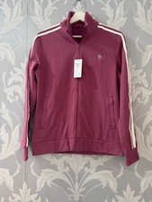Baleaf ladies running jacket thermal long sleeve pink white size small