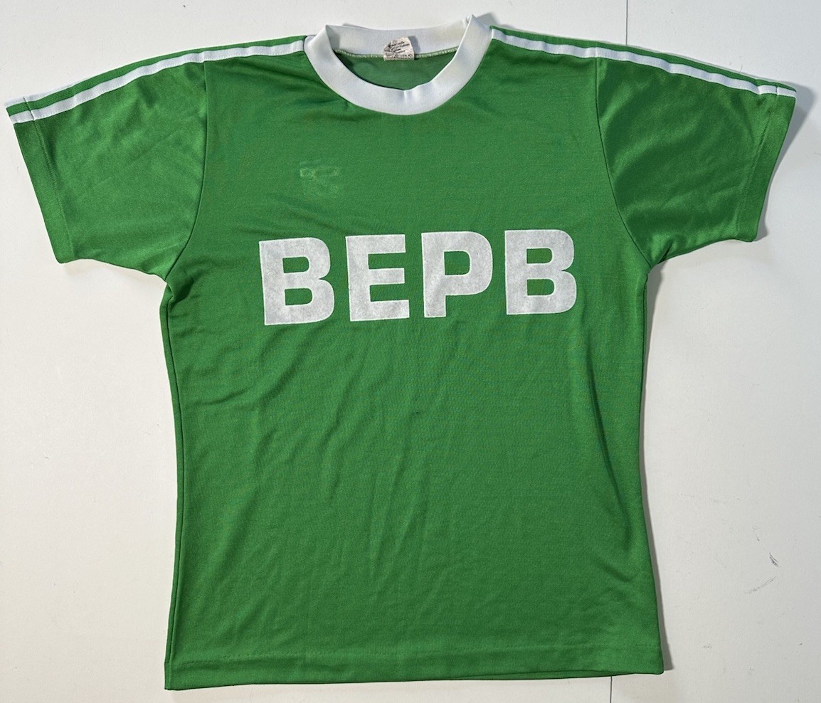 Rare Vintage Adidas T Shirt BEPB Green White Made In West Germany EU L / US M