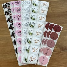 100pcs Thank You Stickers 1 inch Small Business Decorate Envelopes Sealing