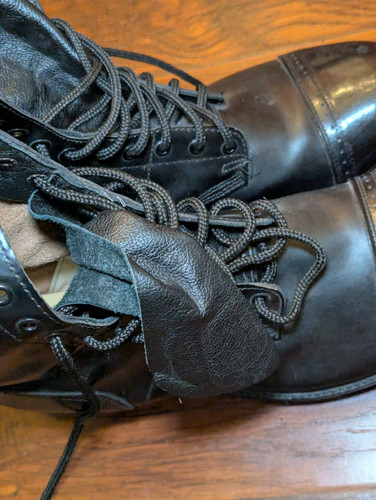 Stivali da salto militari HH vintage uomo taglia 16 M neri - Foto 9 di 9