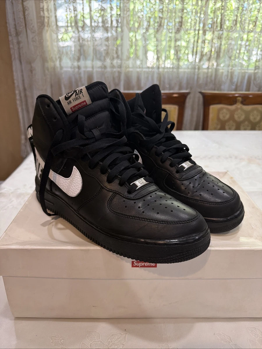 Nike Supreme x Air Force 1 SP High Black for Sale | Authenticity