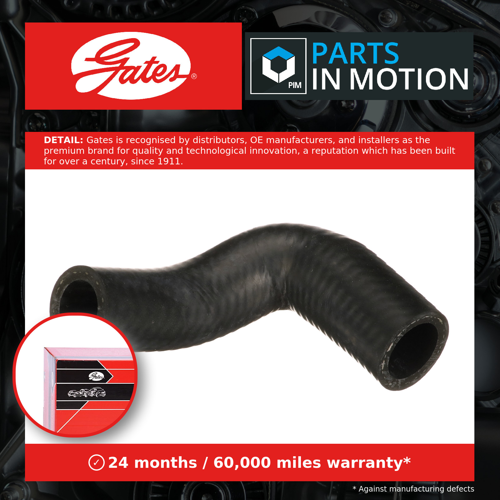 Fits GATES GAT02-1765 Heater Hose GAT02-1765 Cooling system rubber hose (17mm/1 - Image 22