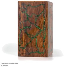 Wooden Cremation Urn for Adults, Green Rosewood Decorative Memorial Keepsake