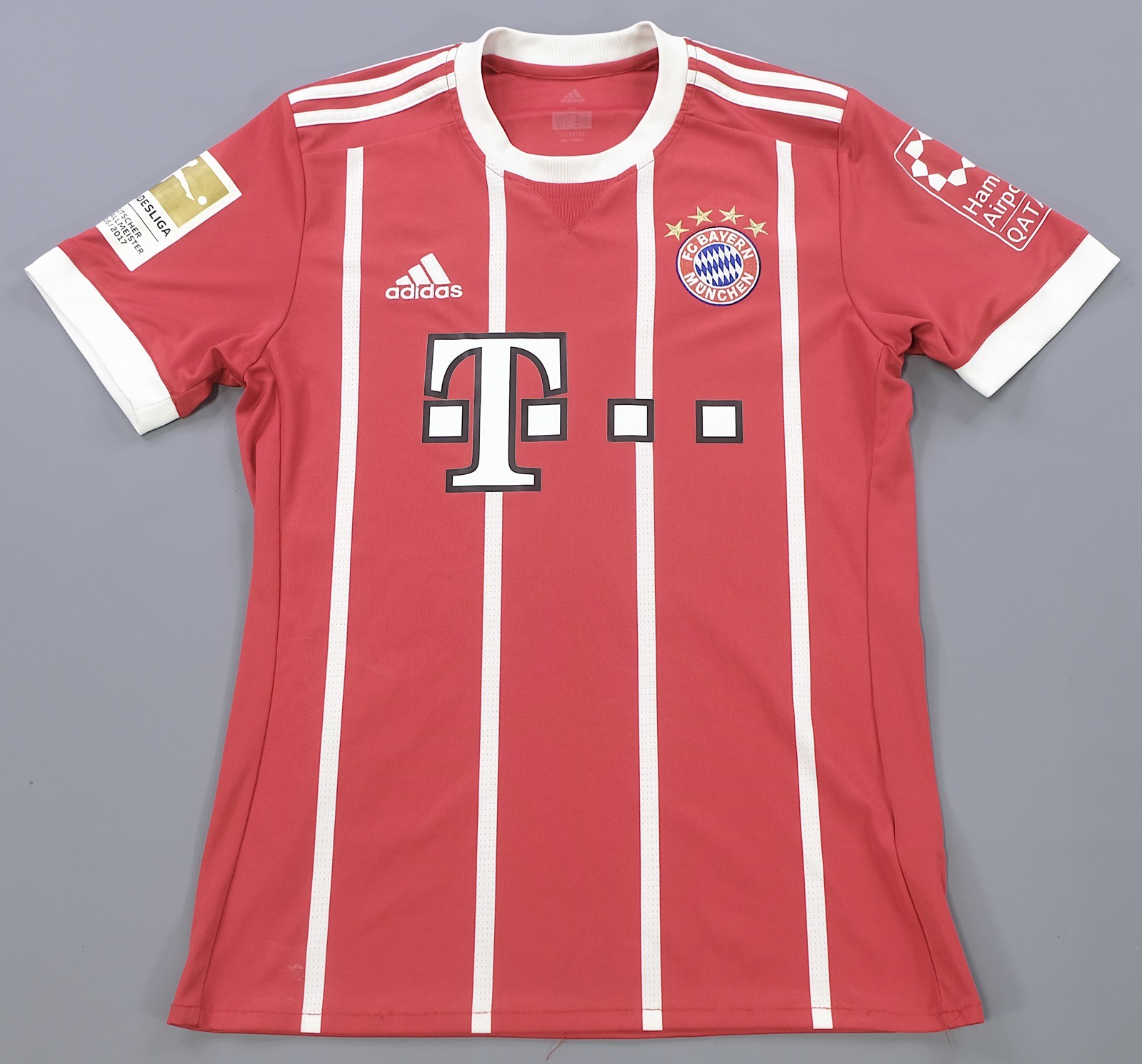 Rare Vintage ADIDAS James Rodriguez Bayern Munich 2017 Soccer Jersey 2010s Red S
