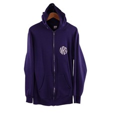 Vintage Champion NRA Full Zip Hoodie Blue Made in USA Mens XL