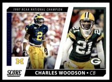 2021 Score Collegiate Champions Charles Woodson Green Bay Packers/Michigan