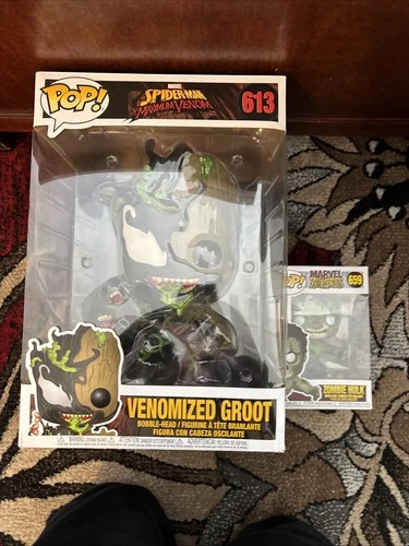 Spider-Man Venomized Groot #613 Bobblehead And Zombie Hulk #659 Bobblehead Lot