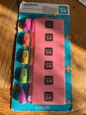 Pen Gear Pack of 11 Erasers Assorted Colors Brand New In Package