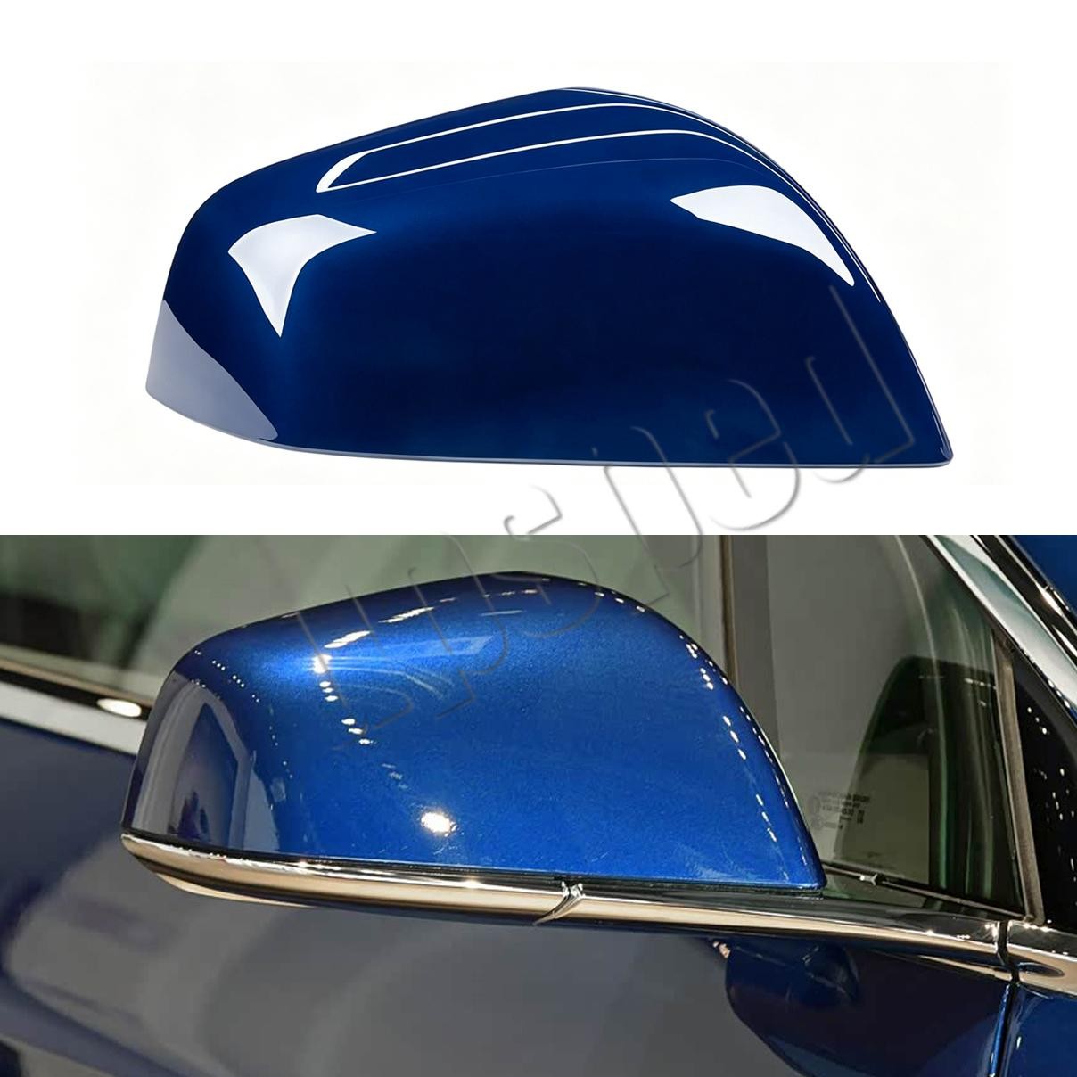 Blue Right Passenger Side Rearview Mirror Cap Cover For Tesla Model X 2016-2025
