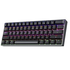 60 Gaming Keyboard, Black Wired RGB Mechanical Keyboard with No-Conflict 61 ...