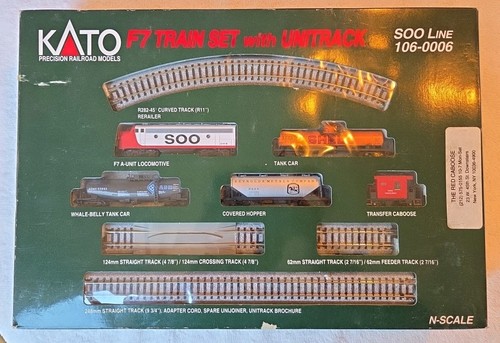 N Gauge - Kato Set Diesel Locomotive F7 A Santa Fe - 106-6271 Neu | UK