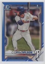 2021 Bowman Draft Chrome Blue Refractor 87/150 Ethan Wilson #BDC-140 s3g