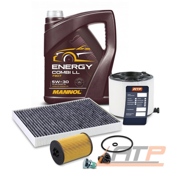 Inspektionspaket + 5L 5W-30 FÜR Audi A4 B9 8W A5 F5 Q5 FY 2.0 TDI BJ AB 2015-image
