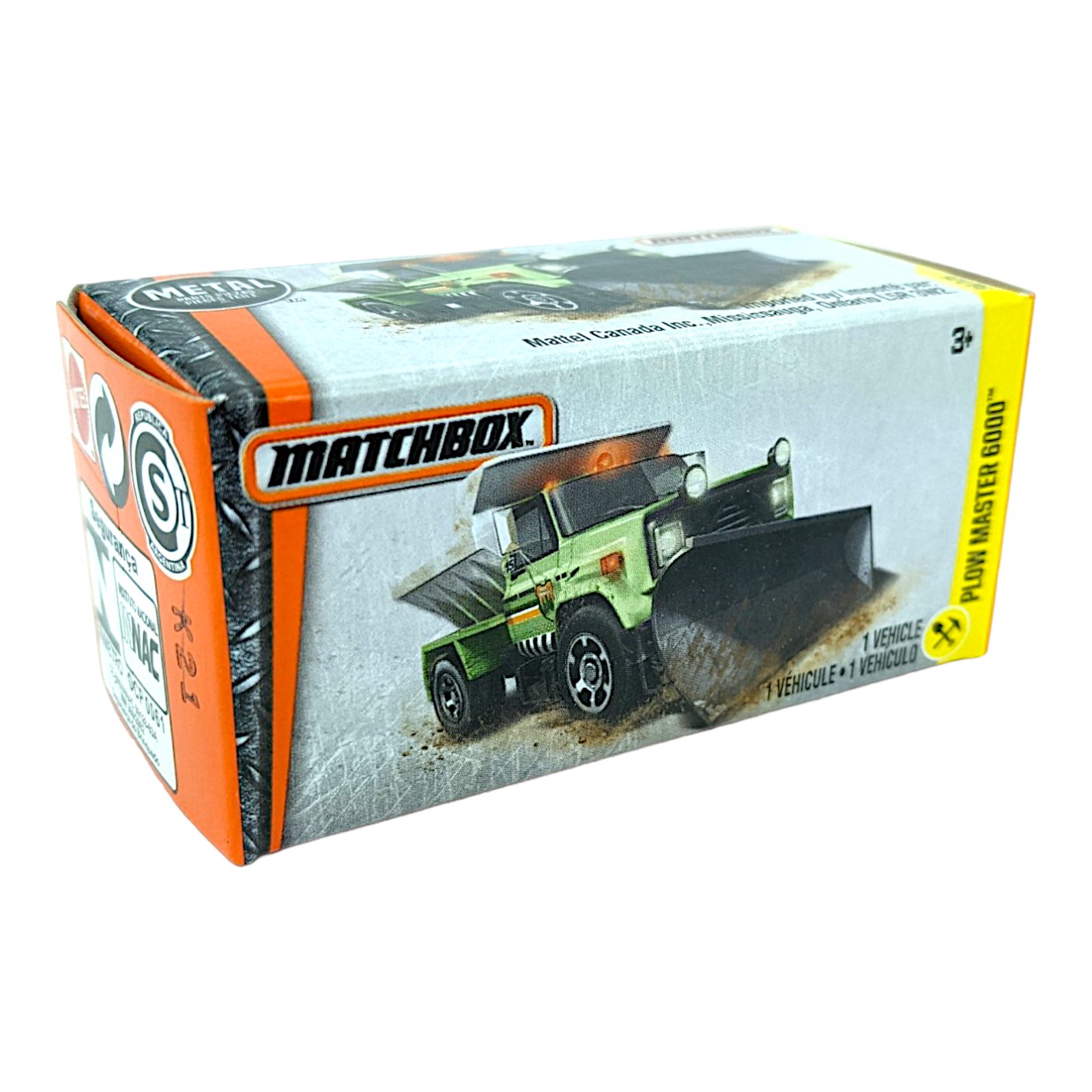 Matchbox Power Grabs Plow Master 6000 3"" diecast toy truck