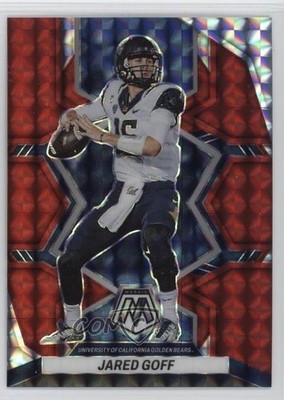2023 Panini Mosaic Draft Picks Red Mosaic Prizm 33/99 Jared Goff #63 3wu