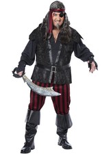 Brand New Ruthless Rogue Pirate Buccaneer Plus Size Adult Men Costume