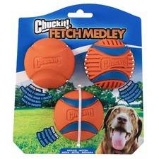 Dog Fetch Balls Medium 2.5 Inch Set 3 Interactive Rubber Pet Toys