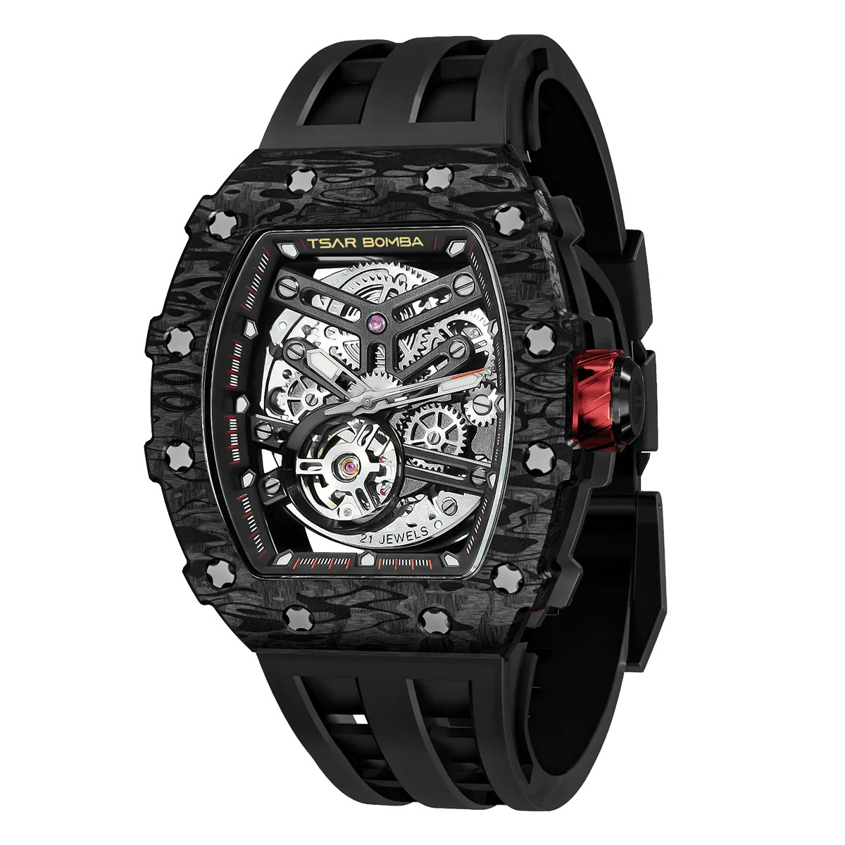 TSAR BOMBA Elemental - Carbon Fiber SS Automatic Watch - TB8208CF image 2