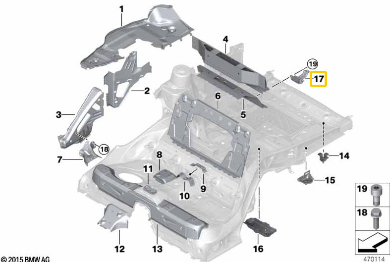 2017-2023 Rolls Royce Dawn RR6 Rear Window Limit Stop Lower Position 7383482 OEM